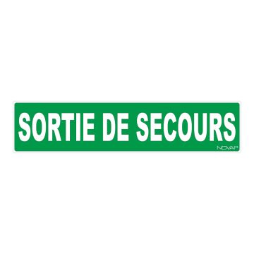 Panneau Sortie de secours - Rigide 330x75mm - 4120911
