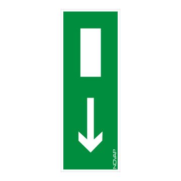 Panneau Sortie de secours en bas - Rigide 330x120mm - 4140599