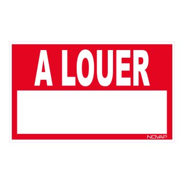 Panneau A louer fond rouge - Rigide 330x200mm - 4161709