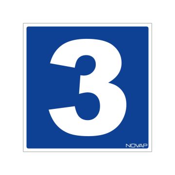 N°3 - 200x200mm - Rigide Bleu - 4220680