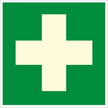 Panneau photoluminescent Centre de soins - Rigide 200x200mm - 4229010