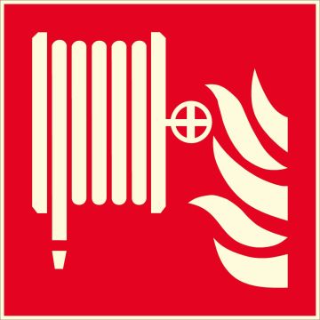 Panneau photoluminescent Lance incendie - Rigide 200x200mm - 4229027