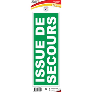 Panneau Issue de secours - Vinyle adhésif 330x120mm - 4230313