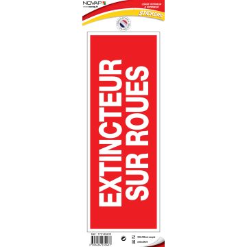 Panneau Extincteur sur roues - Vinyle adhésif 330x120mm - 4230467