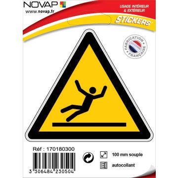 Panneau Sol glissant - Adhésif Triangle 100mm - 4230504