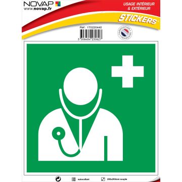 Panneau Medecin - Vinyle adhésif 200x200mm - 4230627