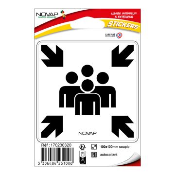 Pictogramme adhésif - Point de rassemblement - Novap