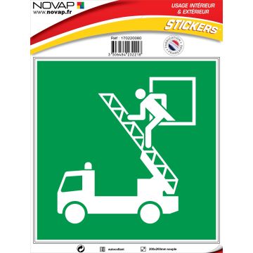 Panneau Fenêtre de secours - Vinyle adhésif 200x200mm - 4232218