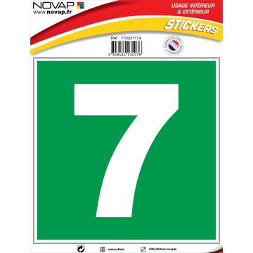 N°7 - 200x200mm - Adhésif Vert - 4234076