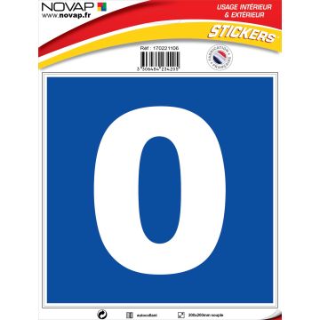 N°0 - 200x200mm - Adhésif Bleu - 4234205