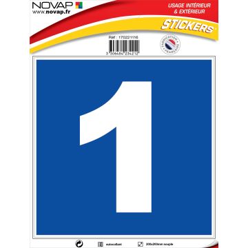 N°1 - 200x200mm - Adhésif Bleu - 4234212