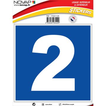 N°2 - 200x200mm - Adhésif Bleu - 4234229