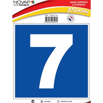 N°7 - 200x200mm - Adhésif Bleu - 4234274