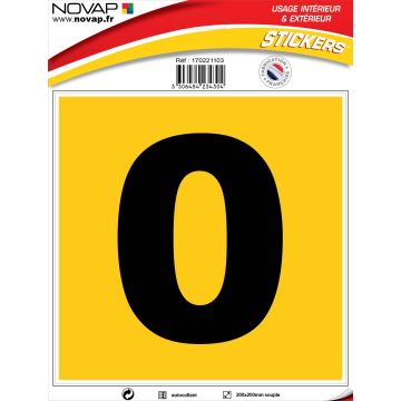 N°0 - 200x200mm - Adhésif Jaune- 4234304