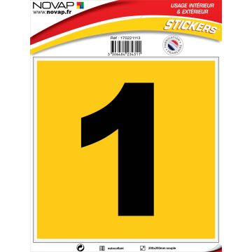 N°1 - 200x200mm - Adhésif Jaune- 4234311