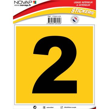 N°2 - 200x200mm - Adhésif Jaune- 4234328