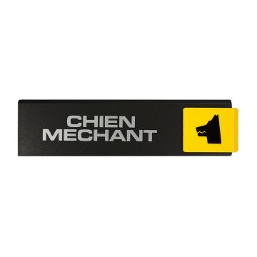 Plaque de porte Chien méchant - Europe design 175x45mm - 4260075
