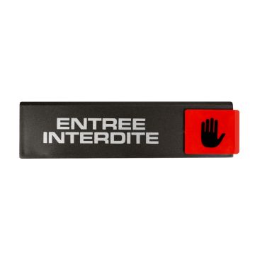 Plaque de porte Entrée interdite - Europe design 175x45mm - 4260181
