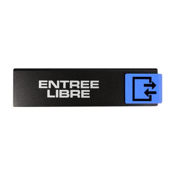 Plaque de porte Entrée libre - Europe design 175x45mm - 4260204