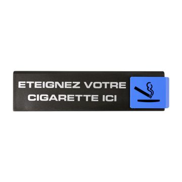 Plaque de porte Eteignez votre cigarette ici - Europe design 175x45mm - 4260365