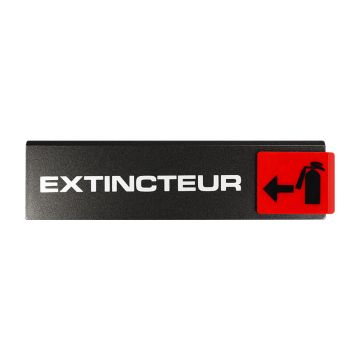 Plaque de porte Extincteur flèche gauche - Europe design 175x45mm - 4260396