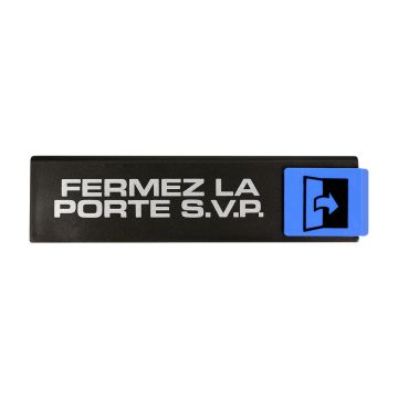 Plaque de porte Fermez la porte SVP - Europe design 175x45mm - 4260419