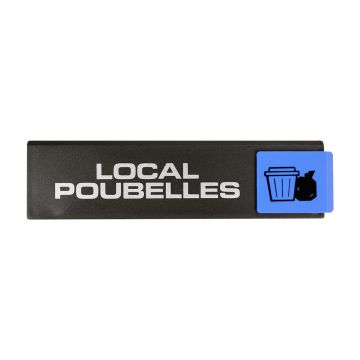 Plaque de porte Local poubelles - Europe design 175x45mm - 4260501
