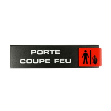 Plaque de porte Porte coupe-feu - Europe design 175x45mm - 4260822