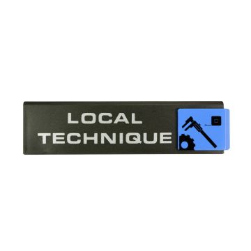 Plaque de porte Local technique - Europe design 175x45mm - 4260846