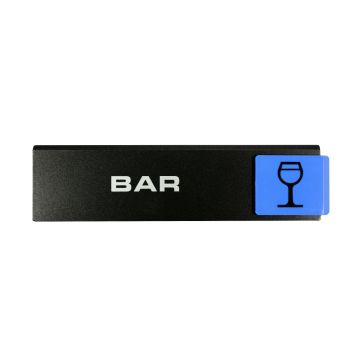 Plaque de porte Bar - Europe design 175x45mm - 4260914