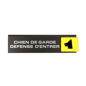 Plaque de porte Défense d'entrer chien de garde - Europe design 175x45mm - 4260976