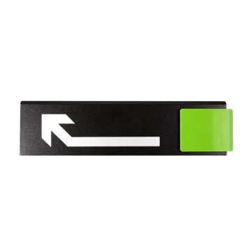 Plaque de porte Flèche en haut à gauche - Europe design 175x45mm - 4261072