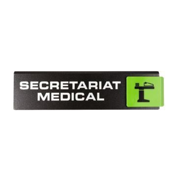 Plaque de porte Secretariat medical - Europe design 175x45mm - 4261188