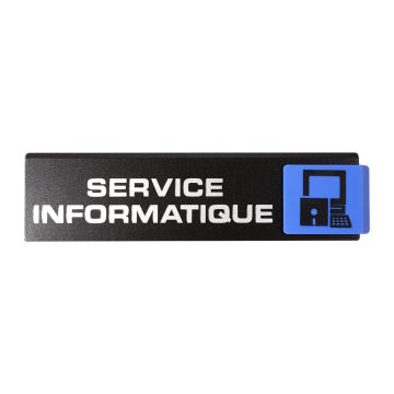 Plaque de porte Service informatique - Europe design 175x45mm - 4261225