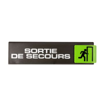 Plaque de porte Sortie de secours - Europe design 175x45mm - 4261263