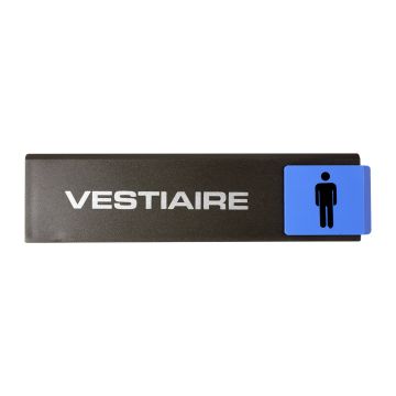 Plaque de porte Vestiaire hommes - Europe design 175x45mm - 4261294