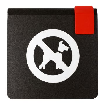 Plaque de porte Interdit aux chiens - Europe design 95x95mm - 4270098