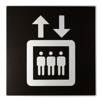 Plaque de porte Ascenseur - Europe design 200x200mm - Novap