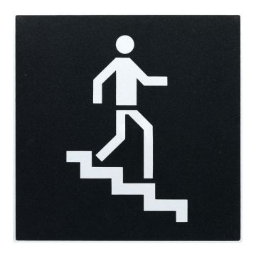 Plaque de porte Escalier de descente - Europe design 200x200mm - Novap