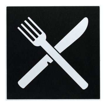 Plaque de porte Restaurant - Europe design 200x200mm - Novap