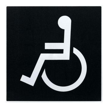 Plaque de porte Handicapés - Europe design 200x200mm - Novap