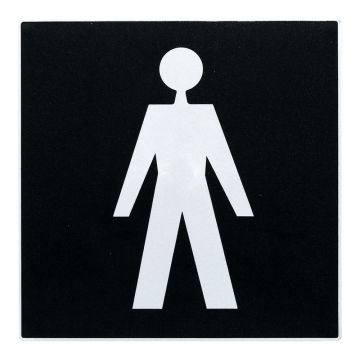 Plaque de porte Messieurs - Europe design 200x200mm - Novap