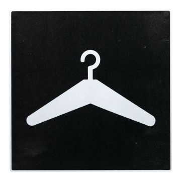 Plaque de porte Vestiaires - Europe design 200x200mm - Novap