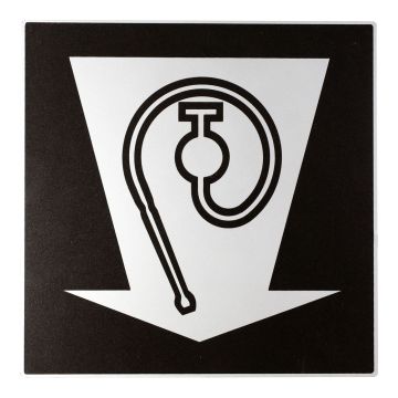 Plaque de porte Lance incendie - Europe design 200x200mm - Novap