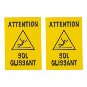 Lot de 2 plaques modulable jaune - Sol glissant - Novap