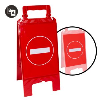 Chevalet de signalisation modulable rouge - sens interdit - Novap
