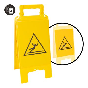 Chevalet de signalisation modulable jaune - Sol glissant - Novap