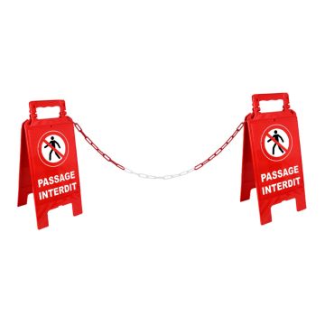 Kit Passage interdit + 5m de chaîne Ø6mm - Novap