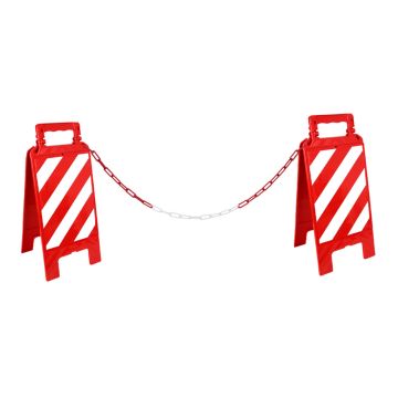 Kit Chevalet hachurés Rouge/Blanc + Chaîne - Novap