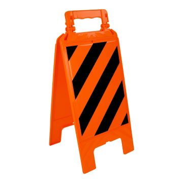 Chevalet Hachuré Orange Fluo / Noir - Novap